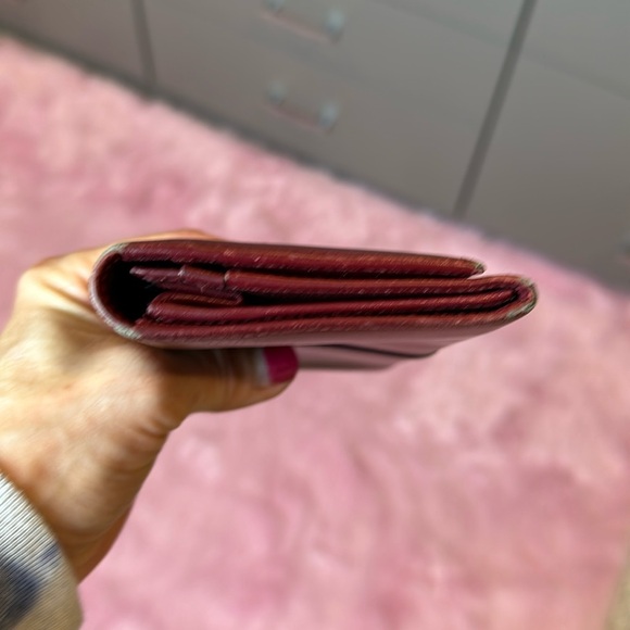 Prada maroon leather continental wallet - Picture 3 of 7